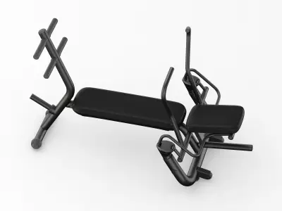 Technogym Element AB Workout Crunch Bench 3D model