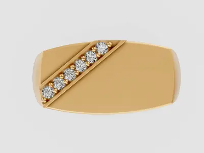 Man Wedding Engagement Luxury Ring 3D print model
