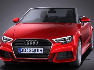 Audi A3 2017 cabriolet 3D model