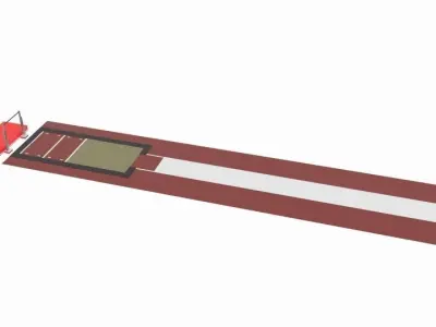  Run Facility Field Jump  Low-poly 3D model