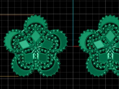 AMERICAN LUXURY EARRING 3D PRINTABLE MODEL 3D print model