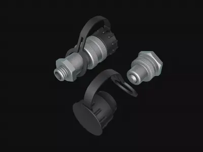 Hose connectors 3D model