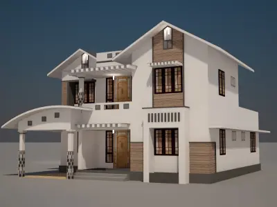 free house home architexure exterior  Free 3D model