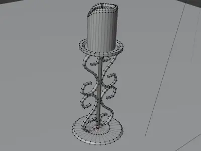 Low-Poly Candle Holder 3D model