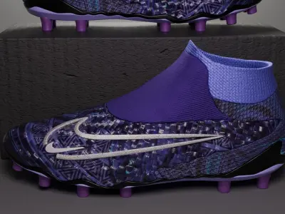 Nike boots dark purple 3D model