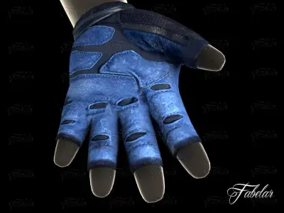 Weight lifting gloves 2 Low-poly 3D model