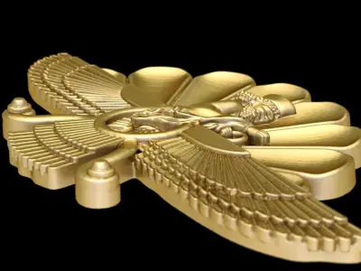 another Assyrian pendant 3D print model