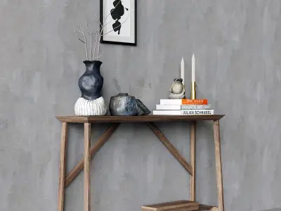 Decorative set with vases 3D model