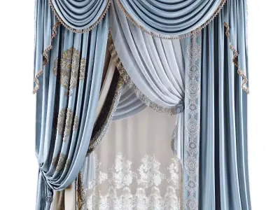 Curtains549 curtain Low-poly 3D model