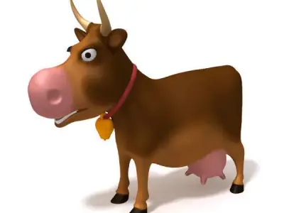 Cow cartoon 3D model