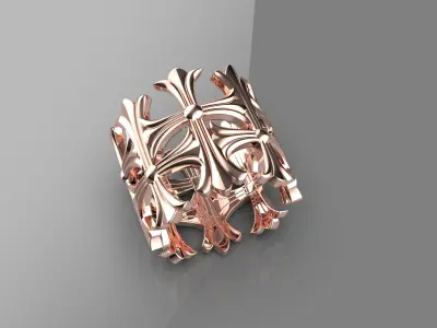 Cross Ring 3d Model 3D print model