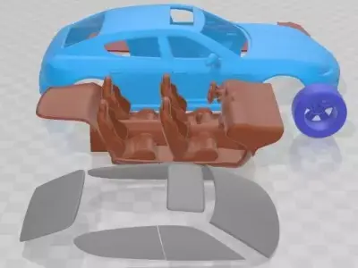 Porsche Panamera Turbo S 2014 Printable Car  3D print model