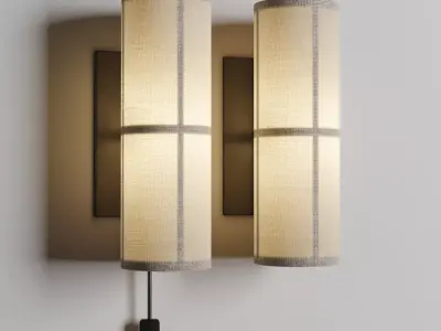 Menu Hashira Wall Lamp Low-poly 3D model
