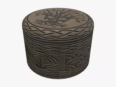 Medieval Jewelry Box V04 Low-poly 3D model