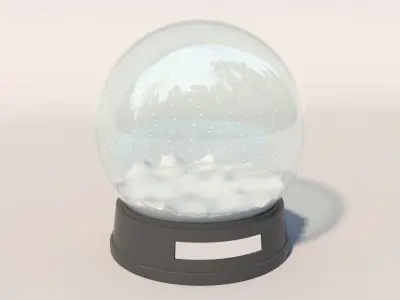 Snow Globe Low-poly 3D model