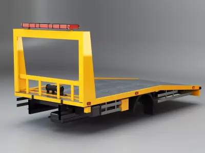 Car Transporter Flatbed Tow Truck Body Low-poly 3D model
