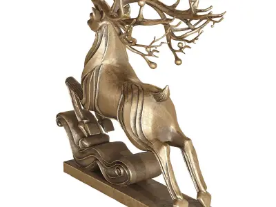 deer statue 3 3D model