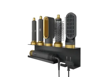 electrical hairdryer and styler  3D model