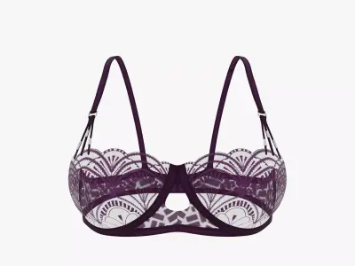 Demi-Cup Bra SS85 Low-poly 3D model