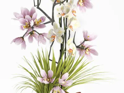 Flower set 21 3D model