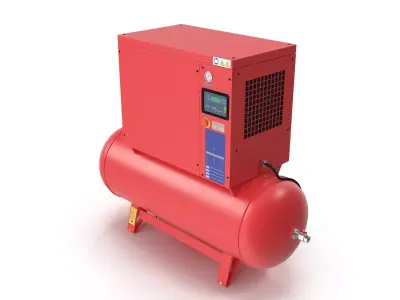 Air Compressor 73 Gallon 8 HP Low-poly 3D model