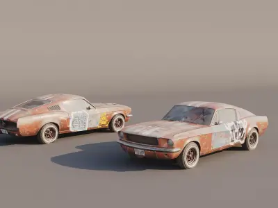 Abandoned car 3D model by visicom