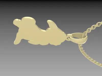 hare pendant 01 3D print model