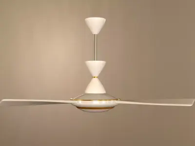 Modern ceiling fan Low-poly 3D model