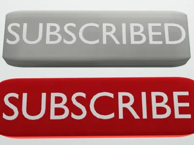 SUBSCRIBE and SUBSCRIBED Button Free low-poly 3D model