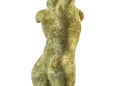 Female Body Sculpture Low-poly 3D model