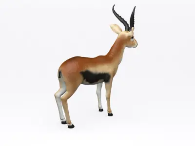 3D ANTELOPE Low-poly 3D model