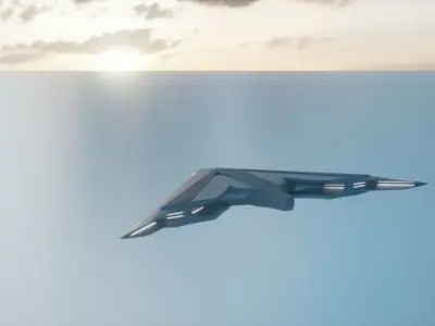 Arrow-shaped UFO Free 3D model