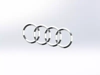 Audi logo 3D print model