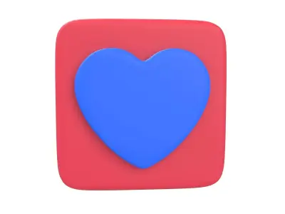 Twitter Heart Decoration v1 006 Low-poly 3D model