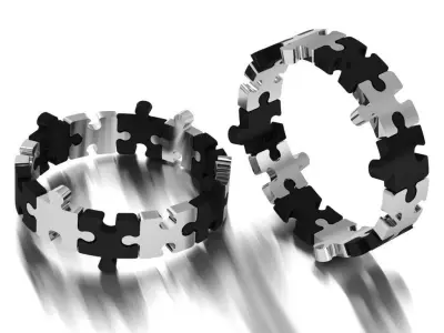 Puzzle ring 3D print model