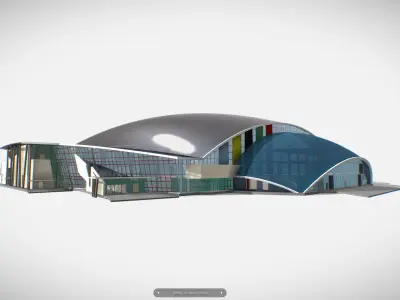 M0007 Indoor Stadium 3d model 3D model
