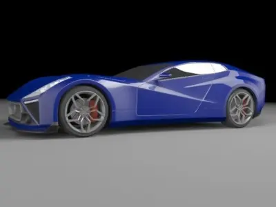 Elegant sport car design 2016 3D model