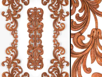 Ornament01 ornate design 3D model