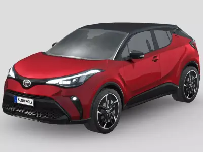 Toyota C-HR 2021 Low-poly 3D model