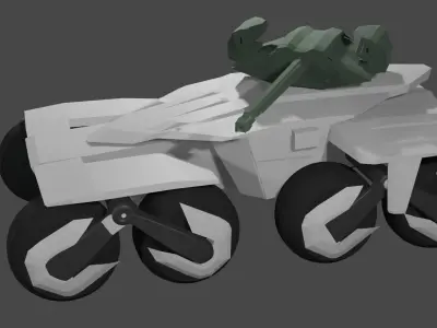 Sci fi tank Low Poly Free 3D model