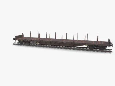 CFR Flat Rail Car v2 3D model