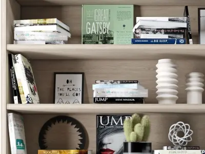 bookshelf decoration 3D model