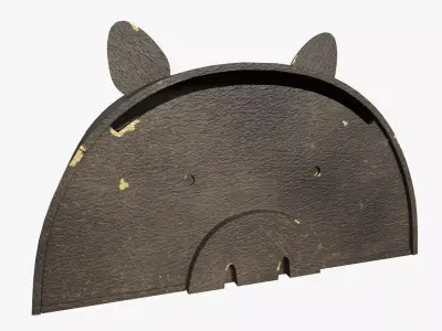 Pig Toy Box for Playing Equipments Child Room Leather Edition 3D model