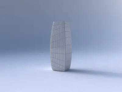 Vase rectangle with distorted grid plates 3D print model