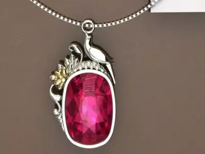 golden necklace- jewelry 3D print model
