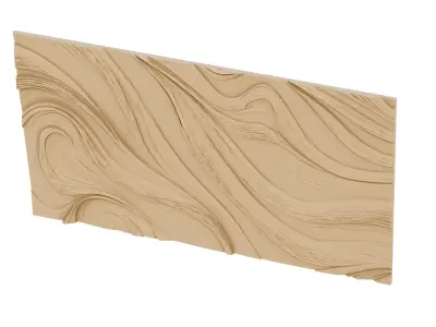 decor set wall panel relief mural CNC 24 3D model