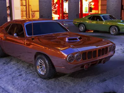 Plymouth Hemi Cuda 1971 Free low-poly 3D model