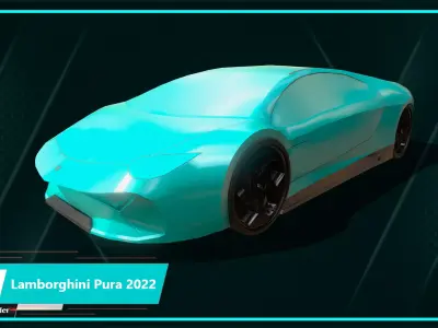 Sports Car Pura 2022 Low-poly 3D model