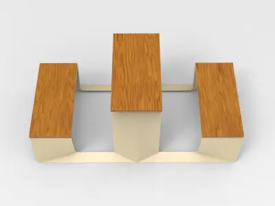 Simu Picnic Set Low-poly 3D model