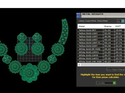Luxury Wedding Necklace 3d printable Model 3D print model